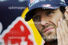 Mark Webber (AUS) Red Bull Racing. 30.08.2012. Formula 1 World Championship, Rd 12, Belgian Grand Prix, Spa Francorchamps, Belgium, Preparation Day