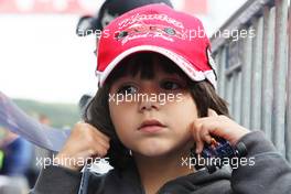 A young fan 30.08.2012. Formula 1 World Championship, Rd 12, Belgian Grand Prix, Spa Francorchamps, Belgium, Preparation Day