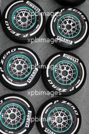 Pirelli tyres. 30.08.2012. Formula 1 World Championship, Rd 12, Belgian Grand Prix, Spa Francorchamps, Belgium, Preparation Day