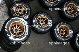 Pirelli tyres. 30.08.2012. Formula 1 World Championship, Rd 12, Belgian Grand Prix, Spa Francorchamps, Belgium, Preparation Day