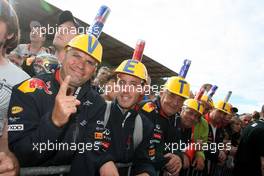 Fans of Sebastian Vettel (GER), Red Bull Racing  30.08.2012. Formula 1 World Championship, Rd 12, Belgian Grand Prix, Spa Francorchamps, Belgium, Preparation Day