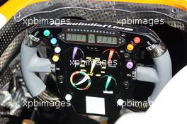Sahara Force India F1 VJM05 steering wheel. 30.08.2012. Formula 1 World Championship, Rd 12, Belgian Grand Prix, Spa Francorchamps, Belgium, Preparation Day