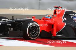 Timo Glock (GER) Marussia F1 Team MR01  20.04.2012. Formula 1 World Championship, Rd 4, Bahrain Grand Prix, Sakhir, Bahrain, Practice Day