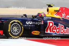 Mark Webber (AUS) Red Bull Racing RB8 20.04.2012. Formula 1 World Championship, Rd 4, Bahrain Grand Prix, Sakhir, Bahrain, Practice Day