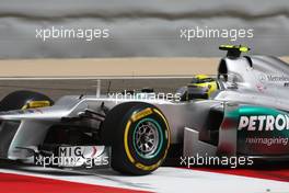 Nico Rosberg (GER) Mercedes AMG F1 W03  20.04.2012. Formula 1 World Championship, Rd 4, Bahrain Grand Prix, Sakhir, Bahrain, Practice Day