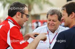 (L to R): Stefano Domenicali (ITA) Ferrari General Director with Norbert Haug (GER) Mercedes Sporting Director. 20.04.2012. Formula 1 World Championship, Rd 4, Bahrain Grand Prix, Sakhir, Bahrain, Practice Day