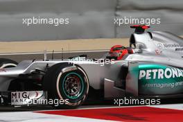 Michael Schumacher (GER) Mercedes AMG F1 W03  20.04.2012. Formula 1 World Championship, Rd 4, Bahrain Grand Prix, Sakhir, Bahrain, Practice Day