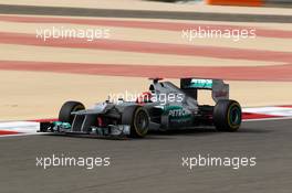 Michael Schumacher (GER) Mercedes AMG F1 W03 20.04.2012. Formula 1 World Championship, Rd 4, Bahrain Grand Prix, Sakhir, Bahrain, Practice Day