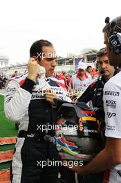 Pastor Maldonado (VEN) Williams on the grid. Motor Racing - Formula One World Championship - Bahrain Grand Prix - Race Day - Sakhir, Bahrain
