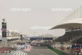 The grid before the start of the race. Motor Racing - Formula One World Championship - Bahrain Grand Prix - Race Day - Sakhir, Bahrain