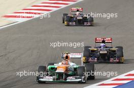 Nico Hulkenberg (GER) Sahara Force India F1 VJM05. Motor Racing - Formula One World Championship - Bahrain Grand Prix - Race Day - Sakhir, Bahrain