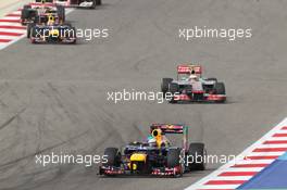 Sebastian Vettel (GER) Red Bull Racing RB8. Motor Racing - Formula One World Championship - Bahrain Grand Prix - Race Day - Sakhir, Bahrain