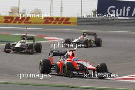 Timo Glock (GER) Marussia F1 Team MR01. Motor Racing - Formula One World Championship - Bahrain Grand Prix - Race Day - Sakhir, Bahrain
