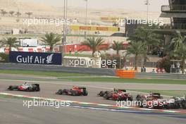 Lewis Hamilton (GBR) McLaren MP4/27 at the start of the race. Motor Racing - Formula One World Championship - Bahrain Grand Prix - Race Day - Sakhir, Bahrain
