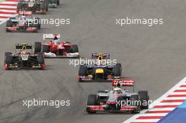 Lewis Hamilton (GBR) McLaren MP4/27. Motor Racing - Formula One World Championship - Bahrain Grand Prix - Race Day - Sakhir, Bahrain