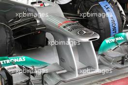 Mercedes AMG F1 W03 nosecone and front wing. 21.04.2012. Formula 1 World Championship, Rd 4, Bahrain Grand Prix, Sakhir, Bahrain, Qualifying Day