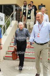 Jean Todt (FRA) FIA President (Left) with Norman Howell (GBR) FIA Director of Communications (Right). 21.04.2012. Formula 1 World Championship, Rd 4, Bahrain Grand Prix, Sakhir, Bahrain, Qualifying Day