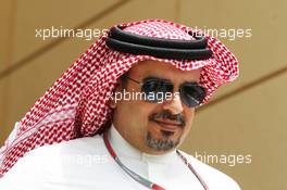 Crown Prince Shaikh Salman bin Isa Hamad Al Khalifa (BRN). 21.04.2012. Formula 1 World Championship, Rd 4, Bahrain Grand Prix, Sakhir, Bahrain, Qualifying Day