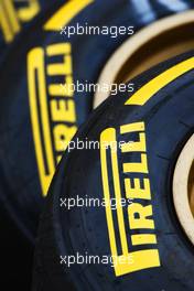 Pirelli tyres. 21.04.2012. Formula 1 World Championship, Rd 4, Bahrain Grand Prix, Sakhir, Bahrain, Qualifying Day