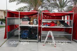 Freight being packed after the end of the race. Motor Racing - Formula One World Championship - Bahrain Grand Prix - Race Day - Sakhir, Bahrain