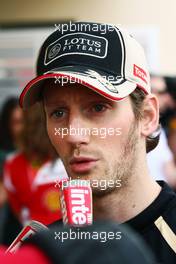 Romain Grosjean (FRA) Lotus F1 Team. 19.04.2012. Formula 1 World Championship, Rd 4, Bahrain Grand Prix, Sakhir, Bahrain, Preparation Day