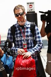 Sebastian Vettel (GER) Red Bull Racing. 19.04.2012. Formula 1 World Championship, Rd 4, Bahrain Grand Prix, Sakhir, Bahrain, Preparation Day