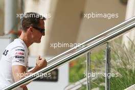 Michael Schumacher (GER) Mercedes AMG F1. 19.04.2012. Formula 1 World Championship, Rd 4, Bahrain Grand Prix, Sakhir, Bahrain, Preparation Day