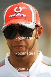 Lewis Hamilton (GBR) McLaren. 19.04.2012. Formula 1 World Championship, Rd 4, Bahrain Grand Prix, Sakhir, Bahrain, Preparation Day