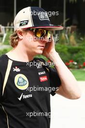 Kimi Raikkonen (FIN) Lotus F1 Team. 19.04.2012. Formula 1 World Championship, Rd 4, Bahrain Grand Prix, Sakhir, Bahrain, Preparation Day