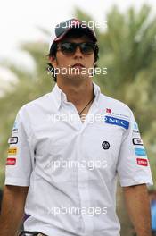 Sergio Perez (MEX) Sauber. 19.04.2012. Formula 1 World Championship, Rd 4, Bahrain Grand Prix, Sakhir, Bahrain, Preparation Day