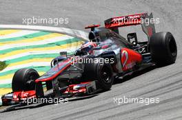 Jenson Button (GBR) McLaren MP4/27. 23.11.2012. Formula 1 World Championship, Rd 20, Brazilian Grand Prix, Sao Paulo, Brazil, Practice Day.