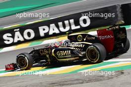Romain Grosjean (FRA) Lotus F1 E20. 23.11.2012. Formula 1 World Championship, Rd 20, Brazilian Grand Prix, Sao Paulo, Brazil, Practice Day.