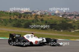 Kamui Kobayashi (JPN) Sauber C31. 23.11.2012. Formula 1 World Championship, Rd 20, Brazilian Grand Prix, Sao Paulo, Brazil, Practice Day.