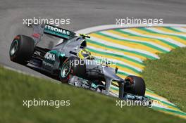 Nico Rosberg (GER) Mercedes AMG F1 W03. 23.11.2012. Formula 1 World Championship, Rd 20, Brazilian Grand Prix, Sao Paulo, Brazil, Practice Day.