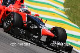 Timo Glock (GER) Marussia F1 Team MR01. 23.11.2012. Formula 1 World Championship, Rd 20, Brazilian Grand Prix, Sao Paulo, Brazil, Practice Day.