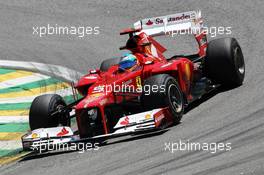 Fernando Alonso (ESP) Ferrari F2012. 23.11.2012. Formula 1 World Championship, Rd 20, Brazilian Grand Prix, Sao Paulo, Brazil, Practice Day.