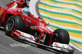Fernando Alonso (ESP) Ferrari F2012. 23.11.2012. Formula 1 World Championship, Rd 20, Brazilian Grand Prix, Sao Paulo, Brazil, Practice Day.