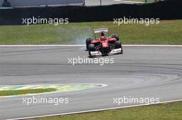 Felipe Massa (BRA) Ferrari F2012 recovers from a spin. 23.11.2012. Formula 1 World Championship, Rd 20, Brazilian Grand Prix, Sao Paulo, Brazil, Practice Day.