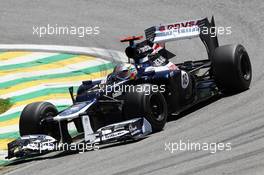 Pastor Maldonado (VEN) Williams FW34. 23.11.2012. Formula 1 World Championship, Rd 20, Brazilian Grand Prix, Sao Paulo, Brazil, Practice Day.