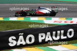 Jenson Button (GBR) McLaren MP4/27. 23.11.2012. Formula 1 World Championship, Rd 20, Brazilian Grand Prix, Sao Paulo, Brazil, Practice Day.