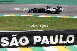 Bruno Senna (BRA) Williams FW34. 23.11.2012. Formula 1 World Championship, Rd 20, Brazilian Grand Prix, Sao Paulo, Brazil, Practice Day.