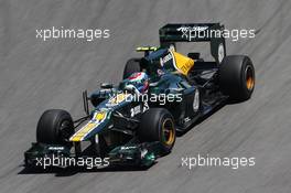 Vitaly Petrov (RUS) Caterham CT01. 23.11.2012. Formula 1 World Championship, Rd 20, Brazilian Grand Prix, Sao Paulo, Brazil, Practice Day.