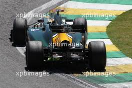 Heikki Kovalainen (FIN) Caterham CT01. 23.11.2012. Formula 1 World Championship, Rd 20, Brazilian Grand Prix, Sao Paulo, Brazil, Practice Day.