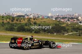 Kimi Raikkonen (FIN) Lotus F1 E20. 23.11.2012. Formula 1 World Championship, Rd 20, Brazilian Grand Prix, Sao Paulo, Brazil, Practice Day.