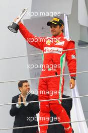 Felipe Massa (BRA) Ferrari celebrates his third position on the podium. 25.11.2012. Formula 1 World Championship, Rd 20, Brazilian Grand Prix, Sao Paulo, Brazil, Race Day.