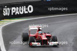 Fernando Alonso (ESP) Ferrari F2012 exits the pits. 25.11.2012. Formula 1 World Championship, Rd 20, Brazilian Grand Prix, Sao Paulo, Brazil, Race Day.
