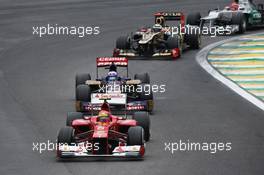 Felipe Massa (BRA) Ferrari F2012. 25.11.2012. Formula 1 World Championship, Rd 20, Brazilian Grand Prix, Sao Paulo, Brazil, Race Day.