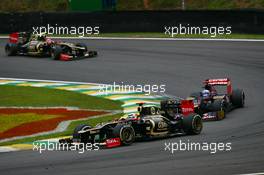 Kimi Raikkonen (FIN) Lotus F1 E20. 25.11.2012. Formula 1 World Championship, Rd 20, Brazilian Grand Prix, Sao Paulo, Brazil, Race Day.