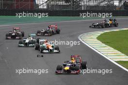 Sebastian Vettel (GER) Red Bull Racing RB8. 25.11.2012. Formula 1 World Championship, Rd 20, Brazilian Grand Prix, Sao Paulo, Brazil, Race Day.