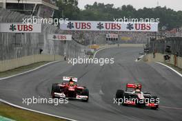 Felipe Massa (BRA), Scuderia Ferrari and Lewis Hamilton (GBR), McLaren Mercedes  25.11.2012. Formula 1 World Championship, Rd 20, Brazilian Grand Prix, Sao Paulo, BRA, Race Day